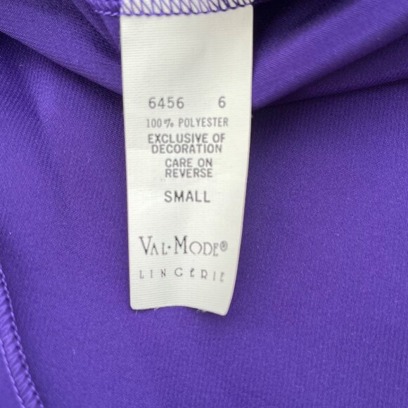 Val Mode Lingerie Purple‎ Nightgown Lace Trim Womens Nightie Size Small - Picture 6 of 8